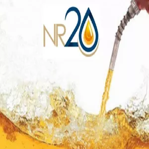 Imagem de capa para o Curso online NR-20 - Curso Básico -Segurança e Saúde no Trabalho com Inflamáveis e Combustíveis”.  