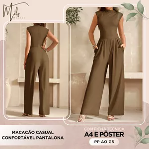 Imagem de capa para o Ebook Macacão Casual Confortável Pantalona