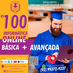 Imagem de capa para o Curso online INFORMÁTICA - ONLINE COM CERTIFICADO 