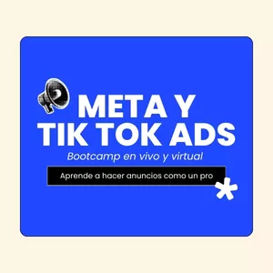 Imagen de portada para Curso online Bootcamp - Meta y TikTok Ads