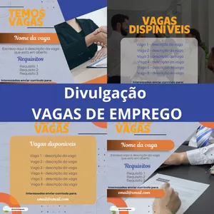 Imagem de capa para o Ebook COMPRE JUNTO: Canva DIVULGAÇÃO VAGAS DE EMPREGO