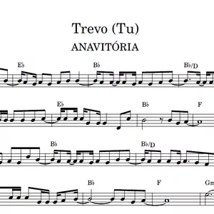 Imagem de capa para o Ebook Trevo Tu (ANAVITÓRIA) - Partitura para insturmentos em Mi Bemol + Palyback