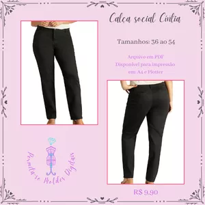 Imagem de capa para o Curso online Molde Calça social Cíntia (36 ao 54).