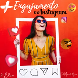 Imagem de capa para o Ebook + Engajamento no Instagram