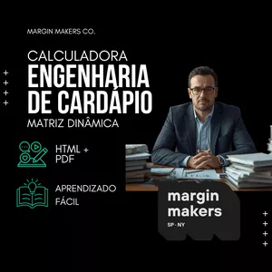 Imagem de capa para o Curso online Calculadora de Matriz de Engenharia de Cardápio + Guia em PDF