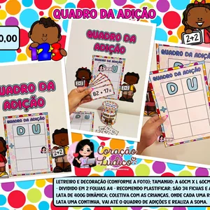 Imagem de capa para o Ebook ➕Quadro da Adição 