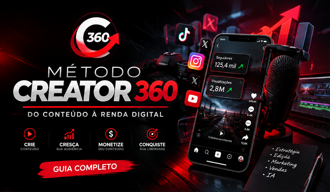 Imagem do curso MÉTODO CREATOR 360: DO CONTEÚDO À RENDA DIGITAL