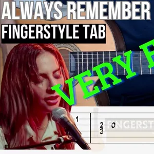 Imagem de capa para o Curso online ALWAYS REMEMBER US THIS WAY - FINGERSTYLE TAB 
