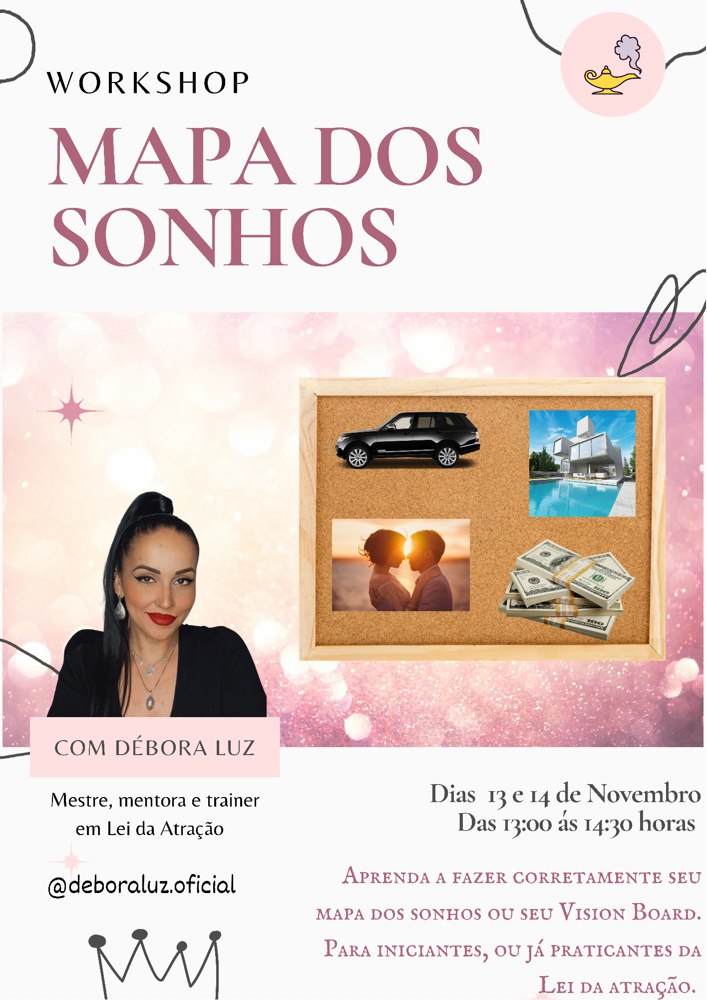 Imagem do curso Workshop Mapa dos sonhos - Lei da Atração