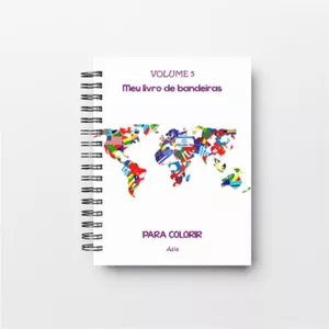 Imagem de capa para o Ebook Meu Livro de Colorir Bandeiras - Volume 5