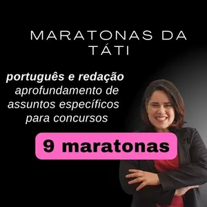 Imagem de capa para o Curso online Maratonas da Táti - Português e Redação para concursos