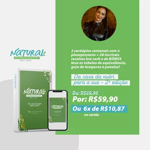 Imagem de capa para o Ebook Ebook Da Casa da Nutri para a sua - Low Carb | 1º e 2º Edição 