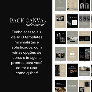 Imagem de capa para o Curso online Pack Canva Minimal