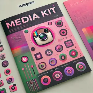 Imagem de capa para o Ebook INSTAGRAM: Mídia Kit Profissional com Bônus exclusivos - Marketing Digital