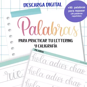 Imagen de portada para Ebook Cuadernillo de Palabras Para Practicar Lettering y Caligrafía (Brush Pens Grandes) 