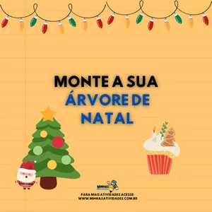 Imagem de capa para o Ebook Monte a Sua Árvore de Natal – Atividade Escolar Criativa e Divertida!