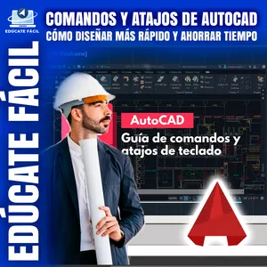 Imagen de portada para Curso online COMANDOS Y ATAJOS DE AUTOCAD: Cómo Diseñar Más Rápido y ahorrar tiempo