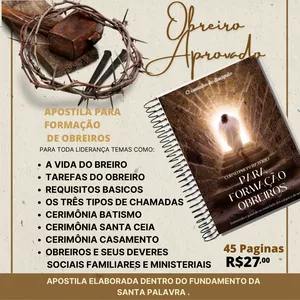 Imagem de capa para o Ebook Apostila para formação de Novos Obreiros