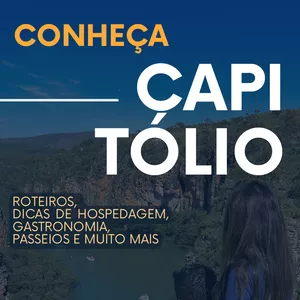 Imagem de capa para o Ebook Guia Completo Capitólio - Se divertir e economizar - Acesse cupons de desconto em passeios e hospedagens 