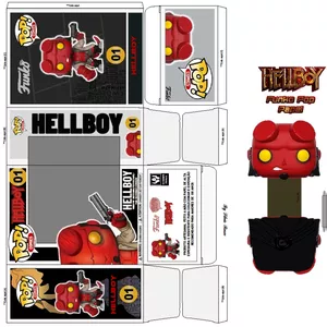 Imagem de capa para o Ebook HELLBOY FUNKO POP PAPEL 