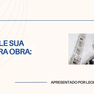 Imagem de capa para o Ebook Calcule sua Primeira Obra!