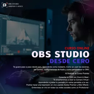 Imagen de portada para Curso online OBS Studio desde Cero