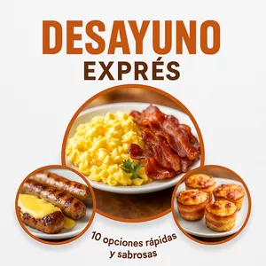 Imagen de portada para Ebook Desayuno Exprés: 10 Opciones Rápidas y Sabrosas esp