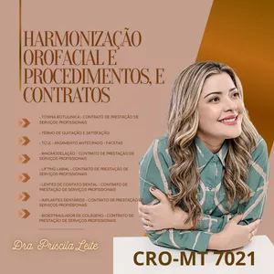 Imagem do curso HARMONIZAÇÃO OROFACIAL e  Procedimentos, e Contratos