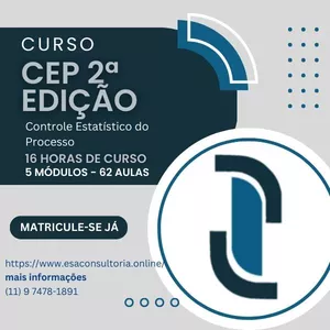 Imagem de capa para o Curso online CURSO CEP 2ª EDIÇÃO - CONTROLE ESTATÍSTICO DO PROCESSO