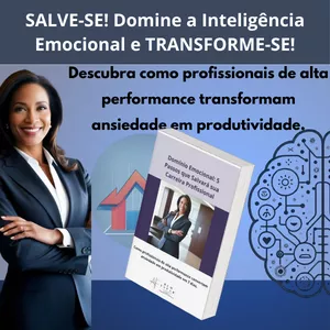 Imagem de capa para o Ebook "Domínio Emocional: 5 Passos que Salvará sua Carreira Profissional" 