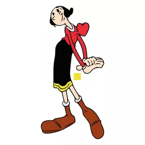 Imagen de portada para Curso online Diseño para vinilo en capas. Figura: Olivia enamorada-Popeye .png  y  .svg