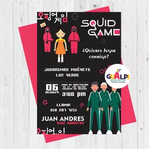 Imagen de portada para Curso online Invitación Digital: El juego del Calamar 