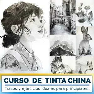 Imagen de portada para Curso online Curso de tinta china