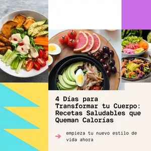 Imagen de portada para Ebook 4 Días para Transformar tu Cuerpo: Recetas saludables que queman calorias.