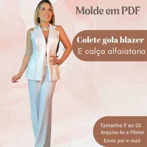 Imagem de capa para o Ebook MOLDE EM PDF COLETE GOLA BLAZER E CALÇA 