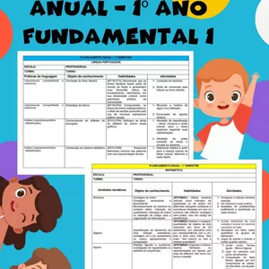 Imagem de capa para o Ebook Planejamento anual fundamental | ( 1 ano)