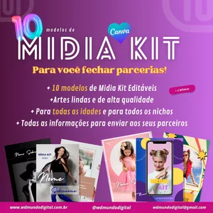 Imagem de capa para o Ebook 10 Modelos de Midia Kit Editáveis
