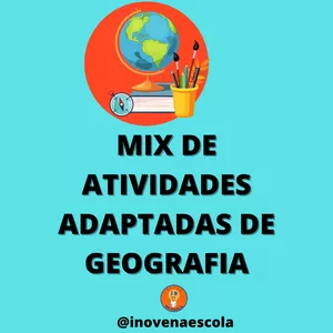 Imagem de capa para o Ebook Geografia - Mix de Atividades Adaptadas