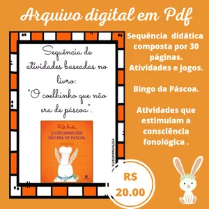 Imagem de capa para o Ebook SEQUÊNCIA DIDÁTICA "O COELHINHO QUE NÃO ERA DA PÁSCOA"