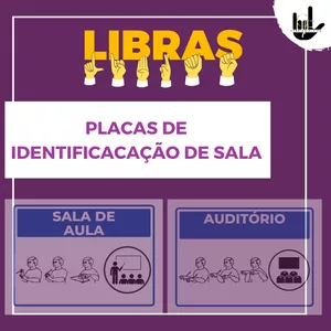 Imagem de capa para o Ebook Placas de identificação de sala em LIBRAS