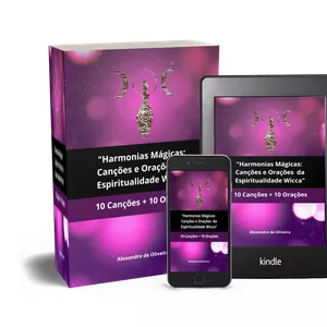 Imagem de capa para o Ebook Harmonias Mágicas  Canções Orações e Rituais da Espiritualidade Wicca
