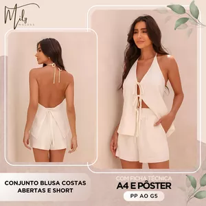 Imagem de capa para o Ebook Conjunto Blusa Costas Abertas e Short