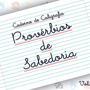 Imagem de capa para o Ebook Caderno de Caligrafia Provérbios de Sabedoria - Volume 1