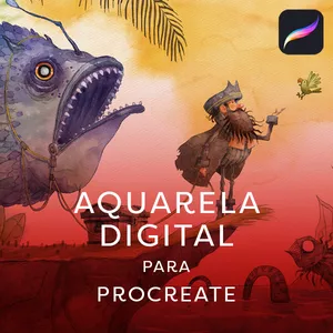 Imagem de capa para o Curso online AQUARELA DIGITAL PARA PROCREATE