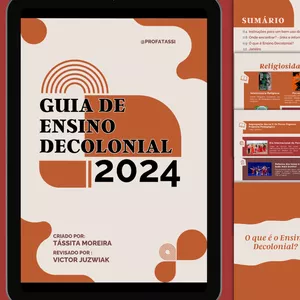 Imagem de capa para o Ebook Guia de Ensino Decolonial 2024