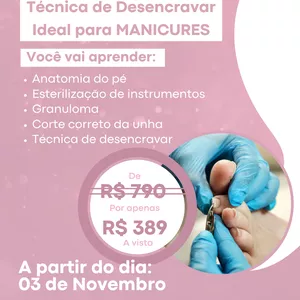 Imagem do curso Técnica de Desencravar- Ideal para Manicures 