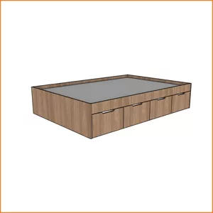 Imagen de portada para Ebook K032 - Plano de Cama con cajones 