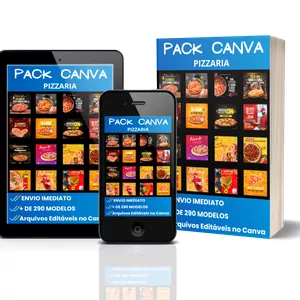Imagem de capa para o Curso online Pack com 290 Artes Editáveis para Redes Sociais de Pizzaria