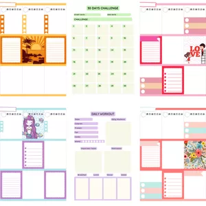 Cover image for Ebook The Best Planner   +400 PDF (letter/half letter) pages of printable planner templates