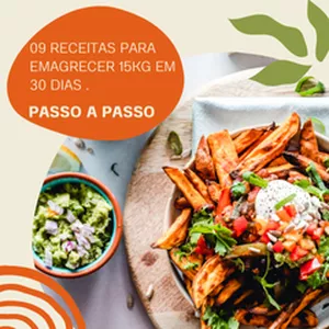 Imagem de capa para o Ebook 09 Receitas para Emagrecer 15kg em 30 Dias